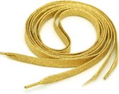 1 paar goudkleurige lange glitter veters - 100 cm