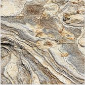 Poster Glanzend – Stenen Wand - 50x50 cm Foto op Posterpapier met Glanzende Afwerking