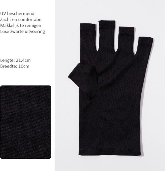 UV beschermende handschoenen voor nagellamp - Universeel - 1 Paar - Nagel handschoen - Gellak UV bescherming - UV lamp handschoen