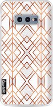 Casetastic Samsung Galaxy S10e Hoesje - Softcover Hoesje met Design - Copper Geo Print