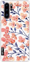 Casetastic Huawei P30 Pro Hoesje - Softcover Hoesje met Design - Cherry Blossoms Peach Print