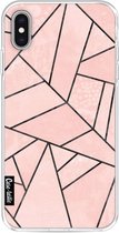 Casetastic Apple iPhone XS Max Hoesje - Softcover Hoesje met Design - Rose Stone Print