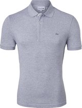 Lacoste stretch slim fit polo - heren polo extra getailleerd - zilvergrijs melange - Maat: S