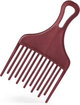 Ecorare® - Peigne à boucles - Rouge - Boucles - Méthode Curly Girl - Méthode CG - Double rangée de dents