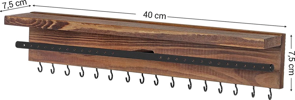 Wandplank voor sieraden