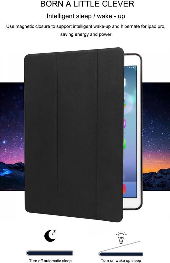 Étui à trois volets pour iPad Air 2019 / iPad Pro 10.5 (2017) Zwart