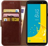 Rosso Element Samsung Galaxy J6 (2018) Hoesje Book Cover Bruin