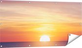 Gards Tuinposter Zonsondergang op de Zee - 120x60 cm - Tuindoek - Tuindecoratie - Wanddecoratie buiten - Tuinschilderij