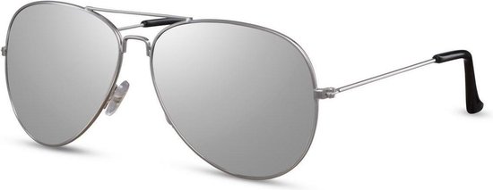 Joboly Pilotenbril Piloot Zonnebril - Zilverkleurig Frame - Zilverkleurige Lenskleur - Dames en Heren - Joboly