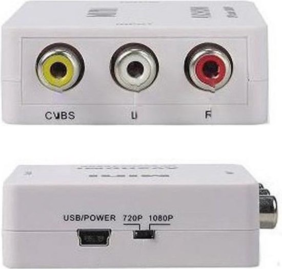 Tulp Naar HDMI Converter - AV / Composiet RCA To HDMI Audio Video Kabel Adapter Converter - Merkloos