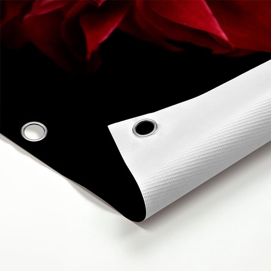 Gards Affiche de jardin Fleurs de Dahlia Rouge - 180x90 cm - Toile de jardin - Décoration de jardin - Décoration murale extérieur - Tableau de jardin