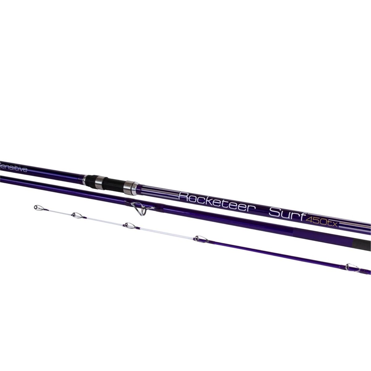 X2 Rocketeer Surf - 3-Delig - 100-225g - 4.50m - Strandhengel - Carbon - Zeevis - Paars