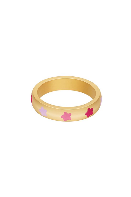 Ring colored hearts - Yehwang - Ring - Maat 16 -Moederdag cadeautje - cadeau voor haar - mama