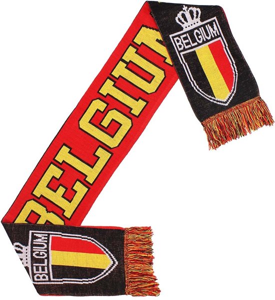 België Vlag en Wapen Gebreide Sjaal - Origineel Design