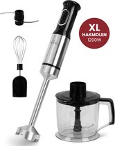 Casina Kitchen ® Staafmixer Set - Mixer 4-in-1 - Hakmolen XL - 1200 Watt - Garde - Maatbeker - 800ML - RVS