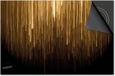 Inductie beschermer 78x52 - afdekplaat inductie mat - Dietrix Kookplaat beschermer - Base - Black en Gold - Strepen goud