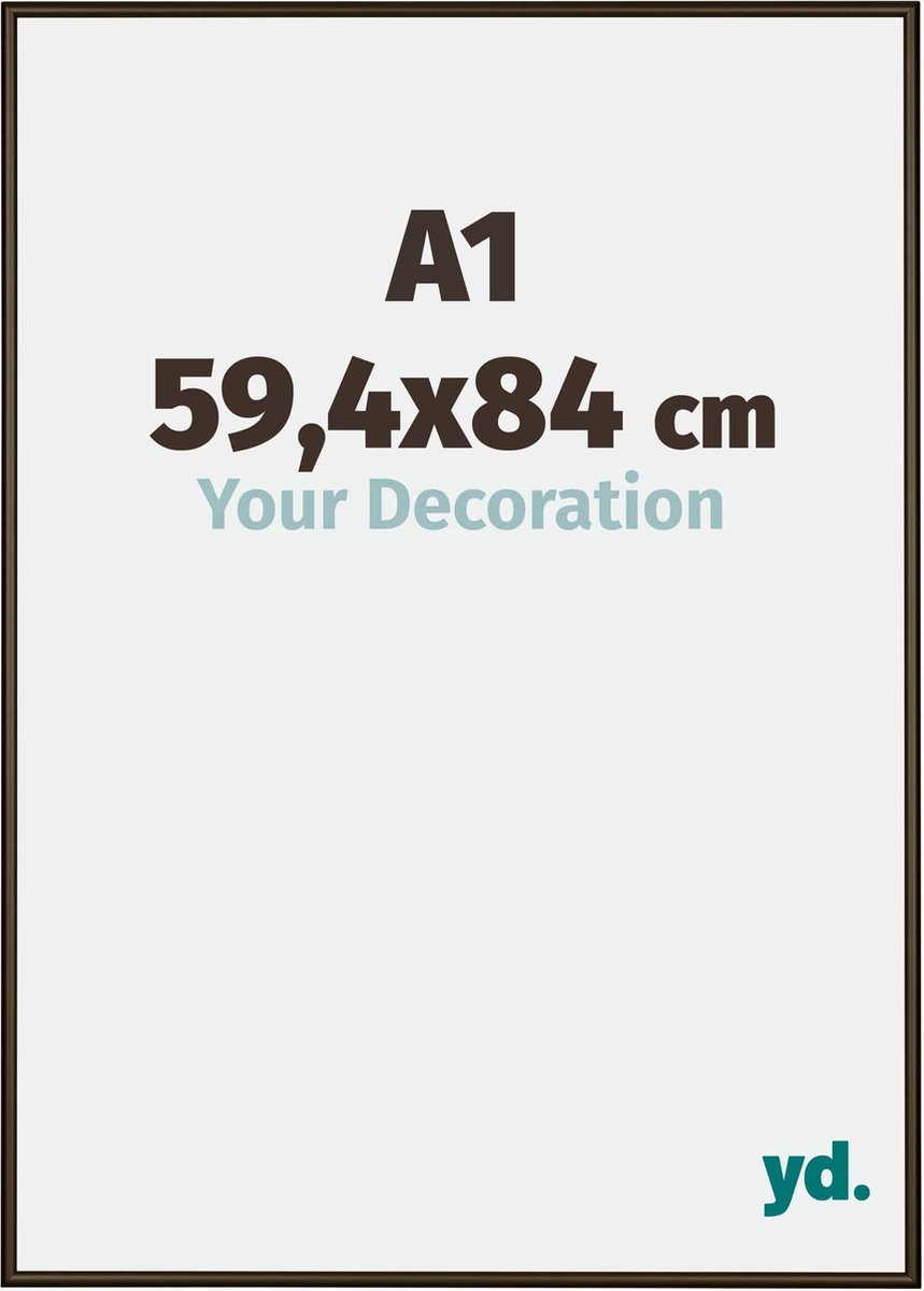yd. Your Decoration - Fotolijst A1 59,4x84 cm - Aluminium - Walnoot Structuur - New York