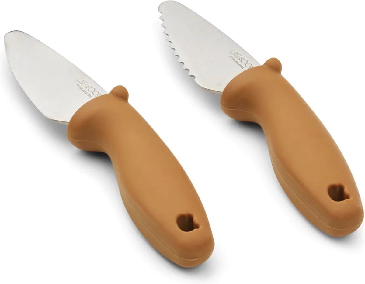 Goedkoopste Liewood Perry Snijmessen set - 2 Stuks - Caramel goud