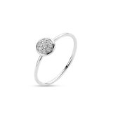 Twice As Nice Ring in zilver, rondje, zirkonia Wit 60