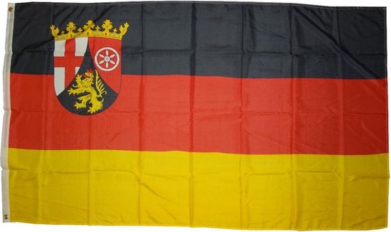 FahnenMax MM Renania-Palatinado Bandera/Bandera, 150 x 90 cm, Resistente a la Intemperie, Multicolor, 16199