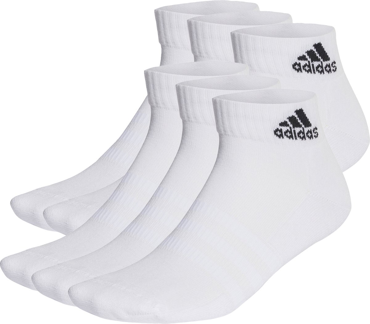 Adidas Sportswear Gevoerde Sportswear Enkelsokken 6 Paar Unisex Wit