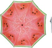 Parasol - Watermeloen fruit - D160 cm - incl. draagtas - parasolharing - 49 cm