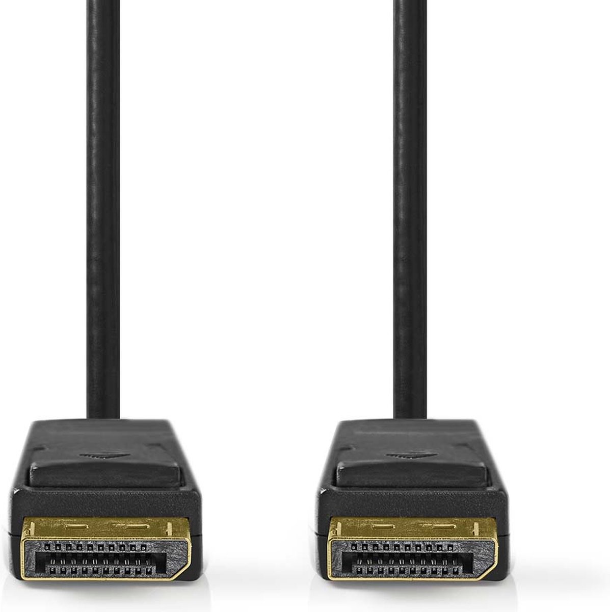 Nedis DisplayPort-Kabel - DisplayPort Male - DisplayPort Male - 8K@60Hz - Vernikkeld - 2.00 m - Rond - PVC - Zwart - Label