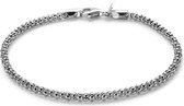 Twice As Nice Armband in zilver, holle slangketting  20 cm