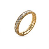 Twice As Nice Ring in 18kt verguld zilver, 1 rij met zirkonia  56