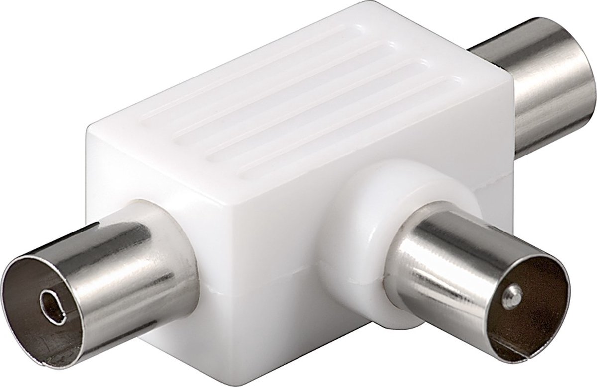 Goobay 67218 adapter Coaxial 2x Coaxial Wit