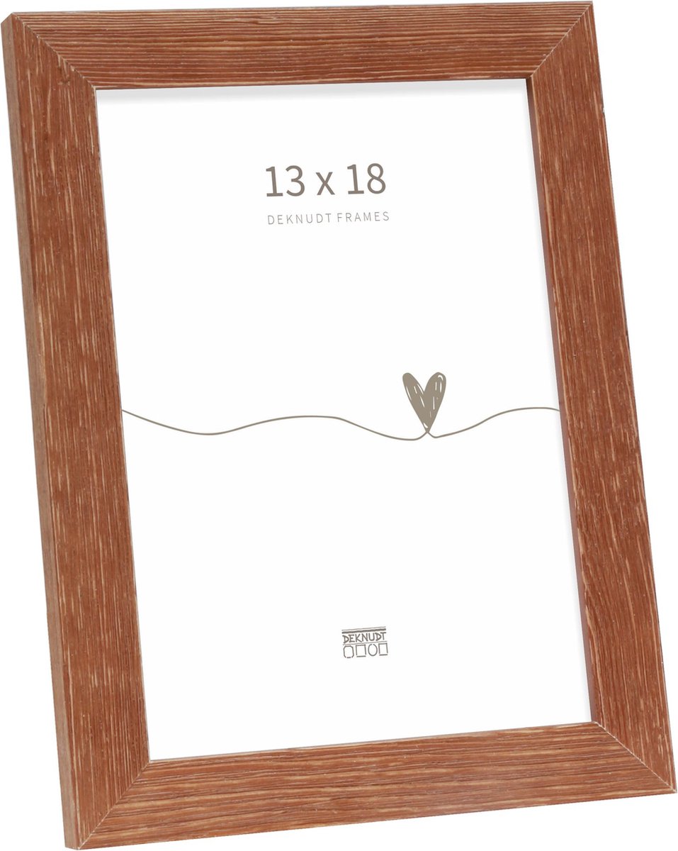 Deknudt Frames fotolijst S68VF3 - verweerd hout - bruin - foto 13x18