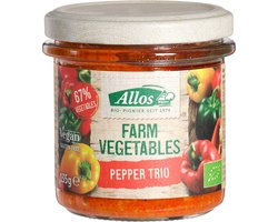 Allos Groentepread Paprika Trio 6 x 135GR - Voordeelverpakking