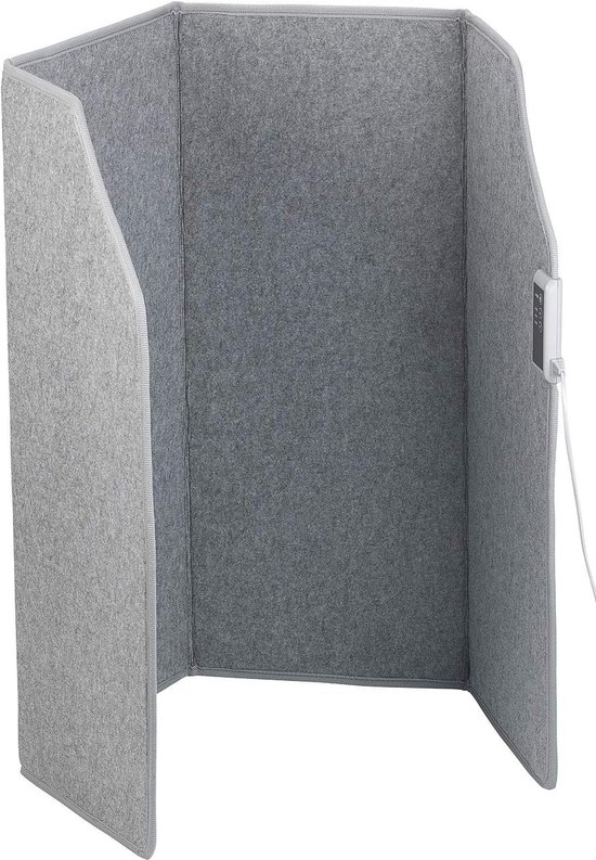 Quality Heating Infrarood Paneel Mobiel Vouwbaar Verwarmingspaneel - Voor Werk- en Zitplekken, Tegen Koude Benen, 165Watt, 3 Warmtestanden, Gemakkelijke Opberging Vouwbaar mobiel infraroodpaneel