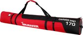 BRUBAKER CarverPro XP Skitas - Voor 1 paar Ski's & Stokken - Gevoerd - Zware Kwaliteit - Scheurvast - Skihoes - Verstelbare draag/schouderbanden - 170 cm - Zwart/Rood