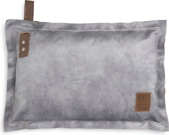 Coussin Knit Factory Dax 60x40 gris clair