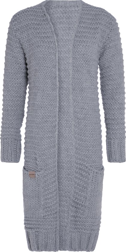 Cardigan Long Knit Factory Alex - Grijs Clair - 36/38