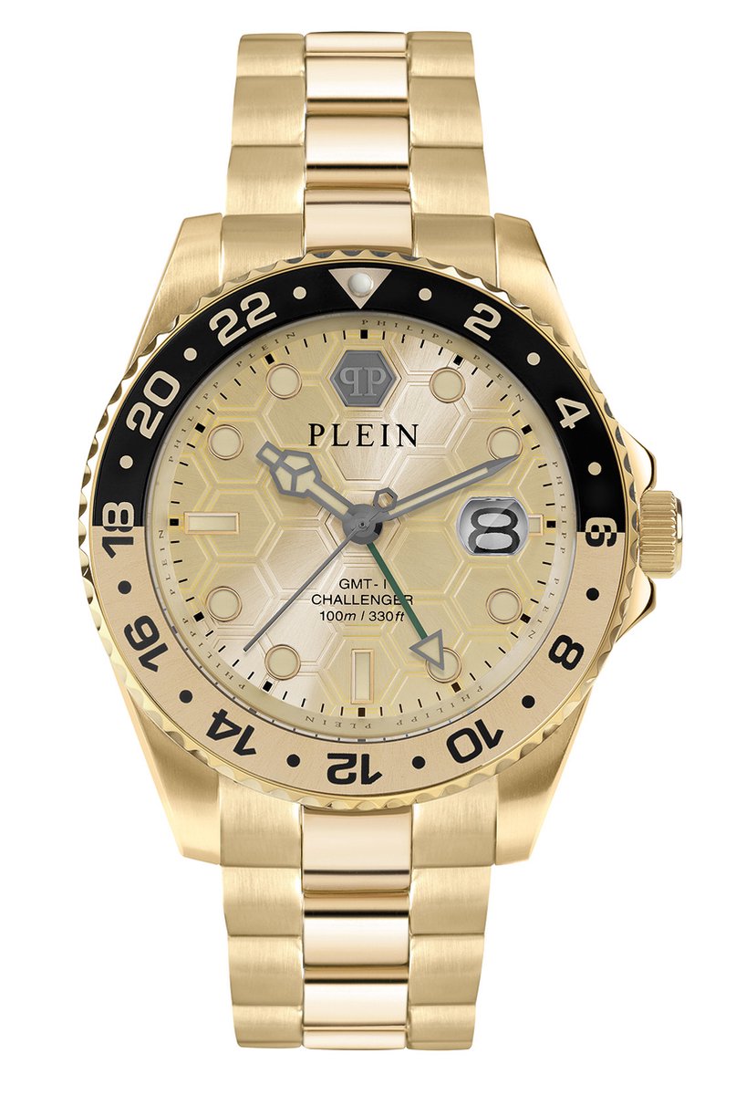 Philipp Plein GMT-I Challenger PWYBA0423 Horloge - Staal - Goudkleurig - Ø 44 mm