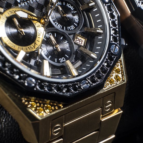 VNDX Amsterdam - Montre homme - Wise Man Stones Goud