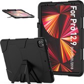 Peachy Survivor Kickstand hoes voor iPad Pro 12.9 inch (2018 2020 2021 2022) - zwart