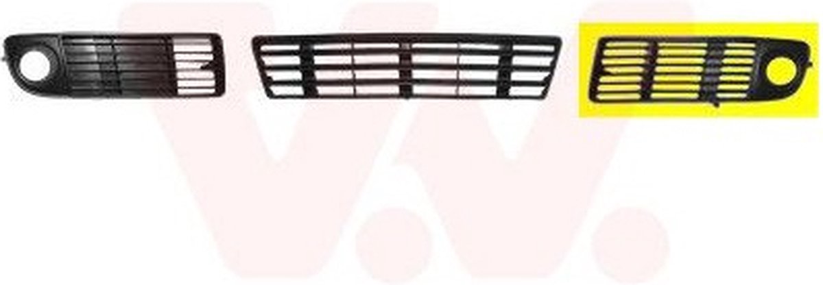 VanWezel 0315595 - Grille prise d'air inférieure gauche pour Audi A6 de 05/1997 au 05/2004