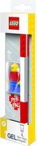 LEGO - Gel Pen - met minifiguur - rood