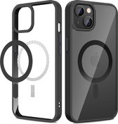 Hoesje Voor iPhone 14 Plus Met Magsafe Achterkant Case Cover Black - Zwart