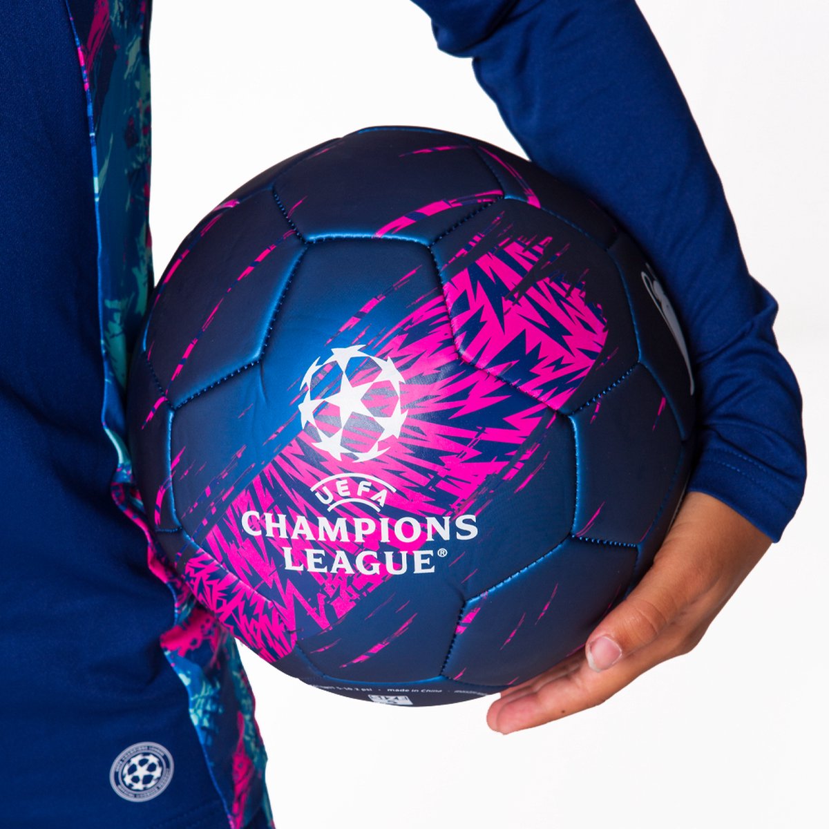 Ballon metallise bleu om, jeux exterieurs et sports