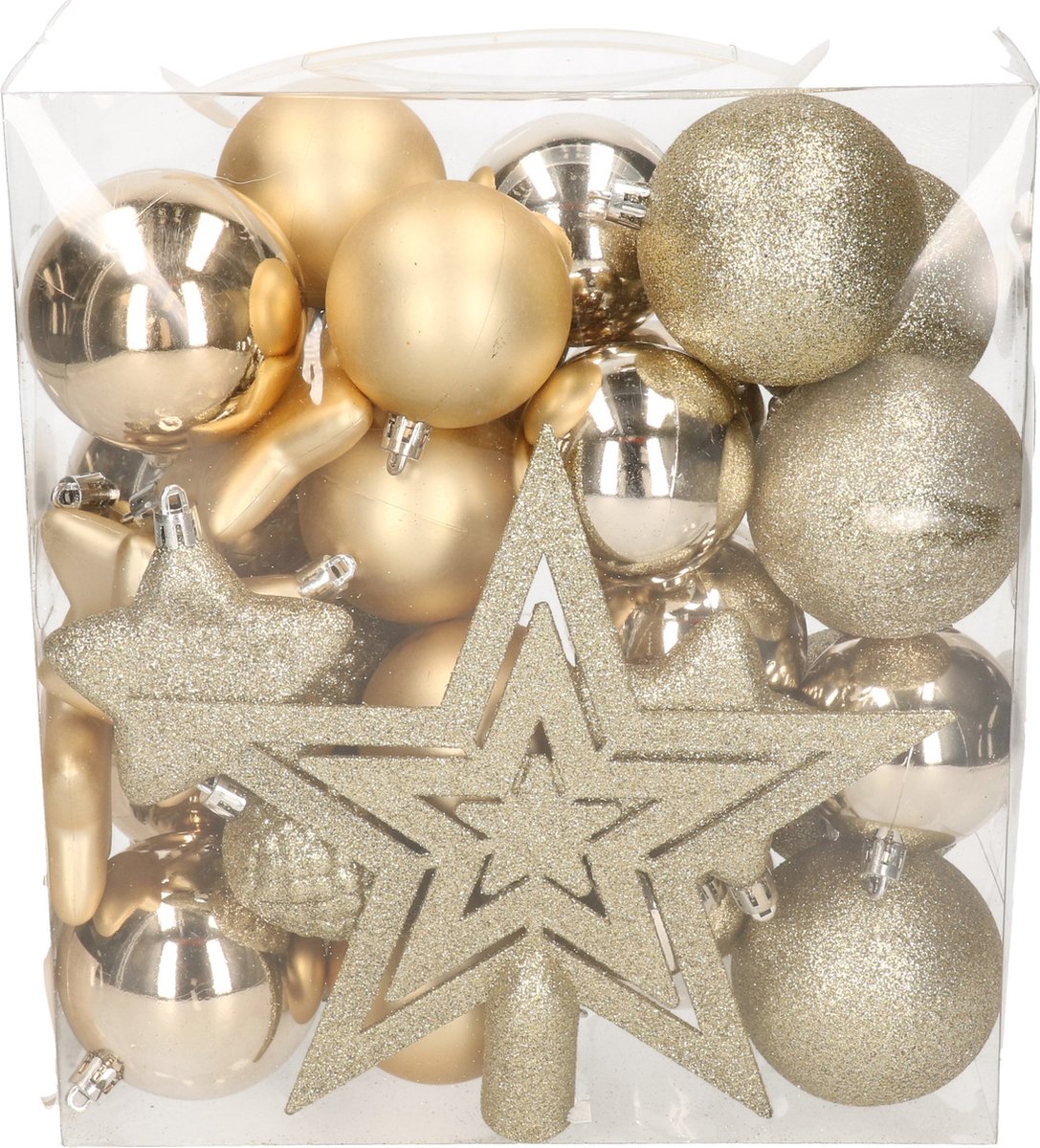 WOMA Christmas baubles set in 14 Christmas colours - set of 111 Christmas baubles grey made of plastic accessories - gold, silver, red & bronze/copper etc. - Christmas tree decoration