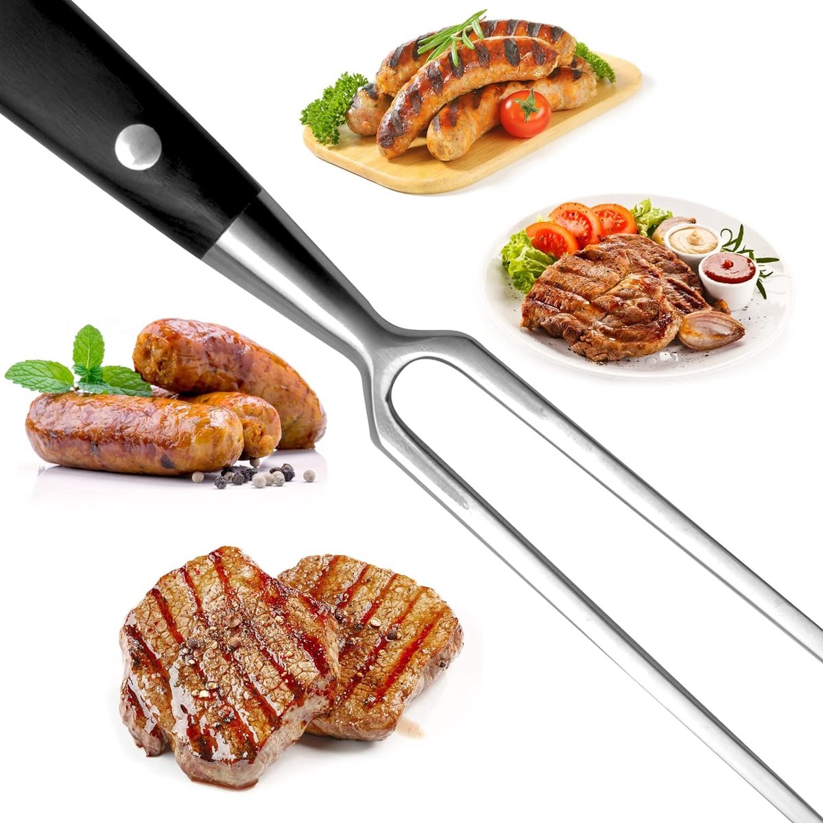 Garden Grill RVS Vleesvork met Softgrip