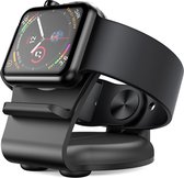 By Qubix Apple Watch - Support iPhone - Station d'accueil - Zwart - Convient pour Apple Watch ou support iPhone - station d'accueil
