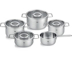 Fissler Pure Collection - Pannenset met Glazen Deksel - 5 delig