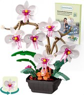 Questmate Bloemen Bouwset - Orchidee Wit - Bloemenboeket & Kunstbloemen Set voor volwassenen