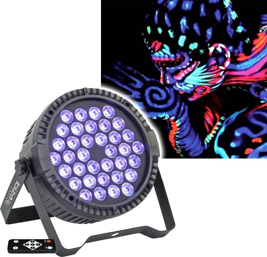 IBIZA LIGHT PAR-MINI-STR - Projecteur PAR à LED RGBW 4-en-1 Avec Stroboscope à LED SMD - TV Son Photo