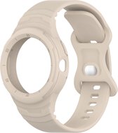 Siliconen bandje met case - geschikt voor Google Pixel Watch 2 - beige